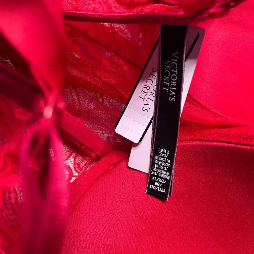 Victoria’s Secret Bombshell Lace Teddy Lipstick Red Size XL